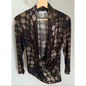 MaxMara • XL • Draped Wrap/Surplice Front Blouse